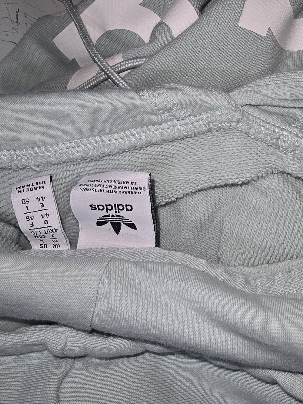adidas Originals Women’s L Gray Trefoil Logo Pullover Hoodie Sweatshirt - Picture 6 of 12
